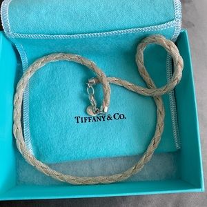 Tiffany & Co- Sterling Silver 6mm Braided Mesh Necklace